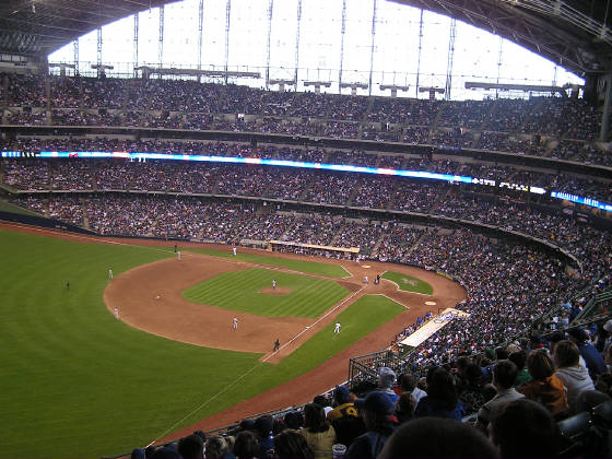 A view from atop Left Field - Miller Park