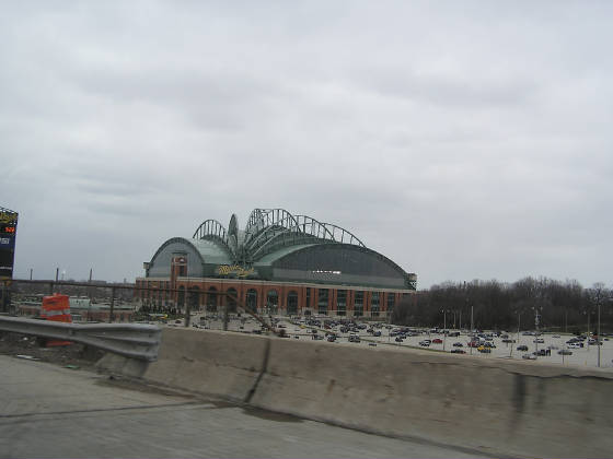 Miller Park from I-94 - Milwaukee, Wisconsin